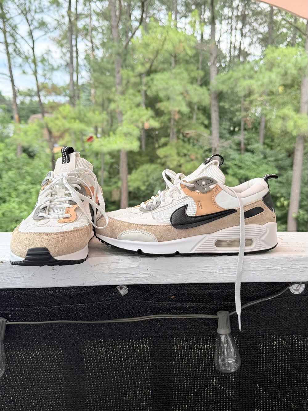 Nike Women’s Sneakers in Cream, Beige, Black - Picture 2 of 9